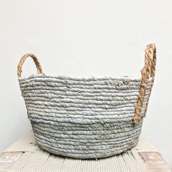 Pale Grey Basket Large by Biggie Best