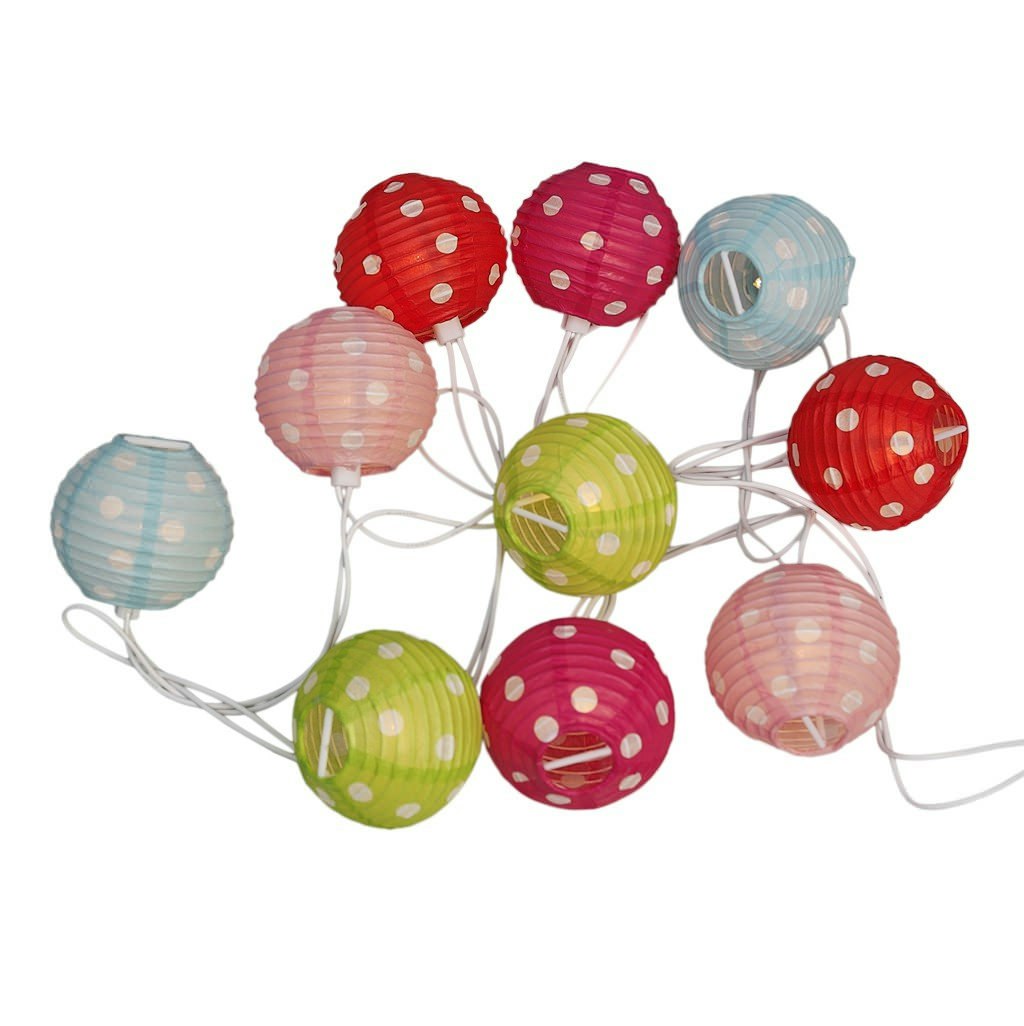 Set of Ten Candy Spot String Lights by Rex London