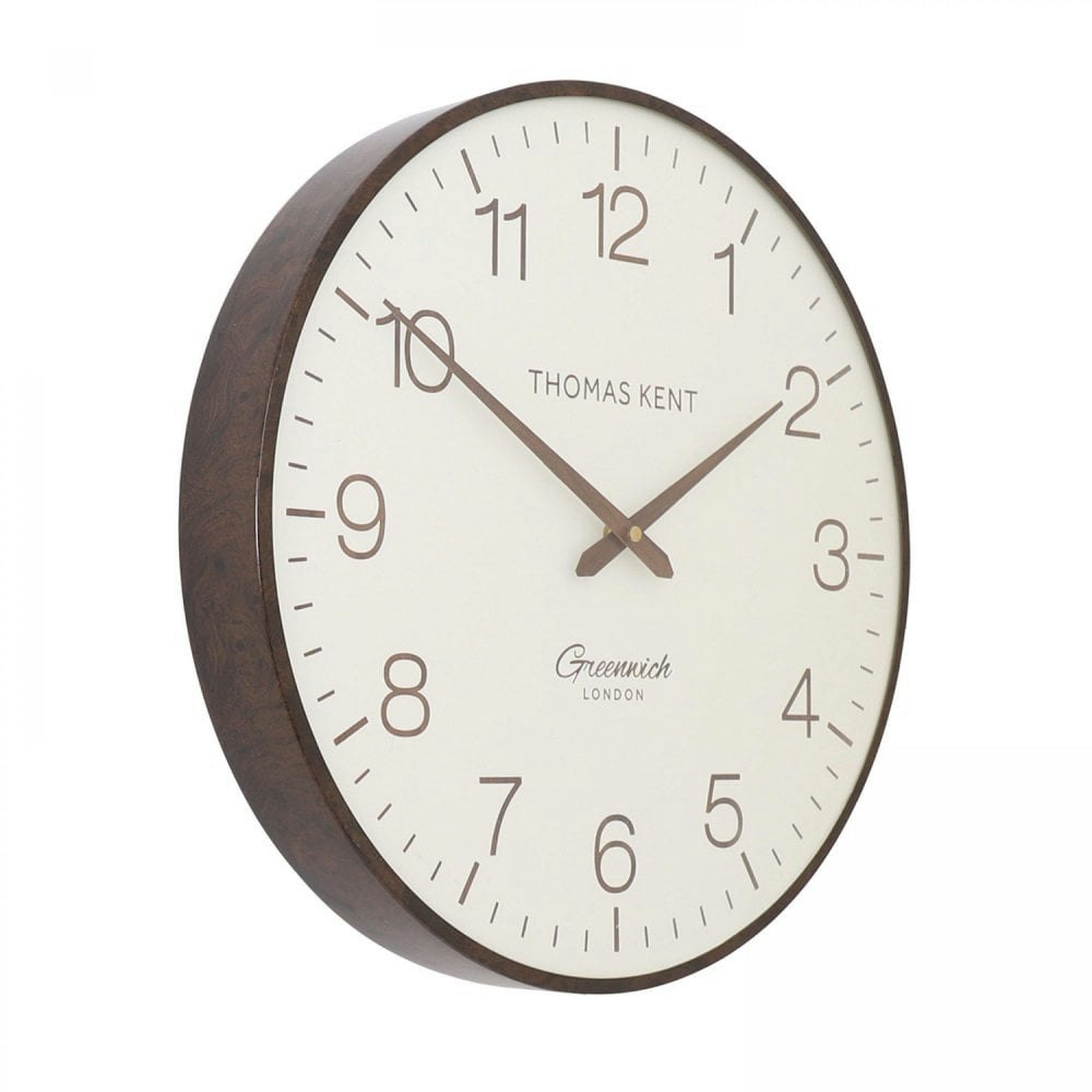Walnut Greenwich Club Wall Clock 53cm by Thomas Kent