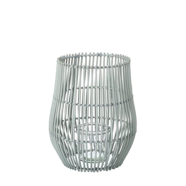 Rattan Lantern Pale Green Small by Parlane