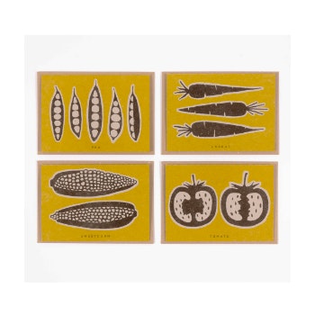 Studio Wald Vegetable Recipe Note Cards Set of 4 by Studio Wald