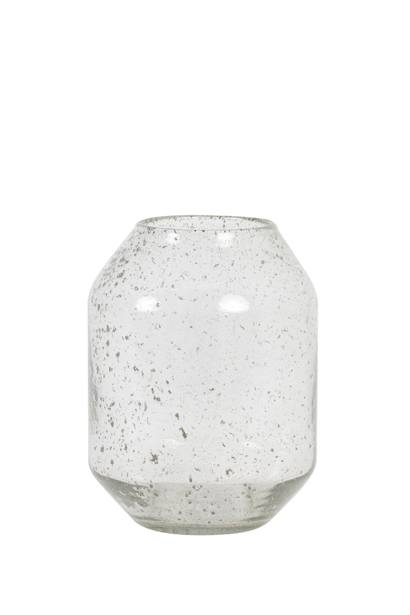 Clear Stone Finish Glass Vase by Light & Living