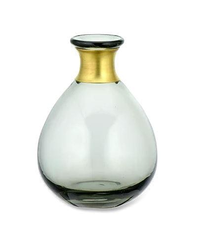 Miza Mini Glass Vase Smoke by Nkuku