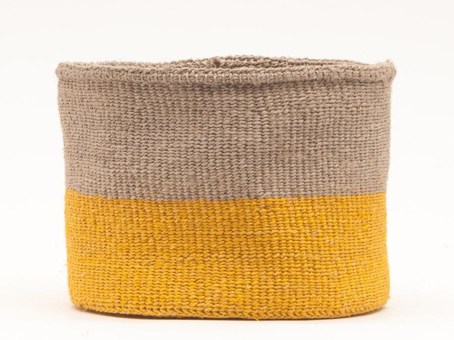 Orange and Grey Ghaflo Woven Basket XS by The Basket Room