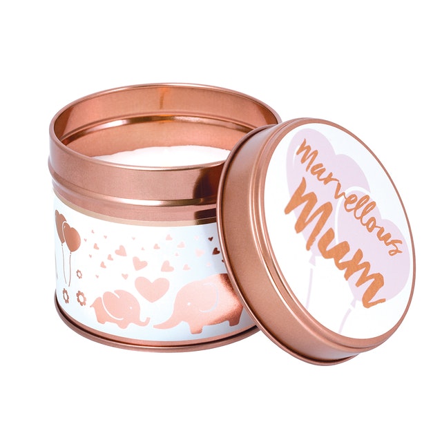 Marvellous Mum Milestone Tin Cranberry Candle by Stoneglow