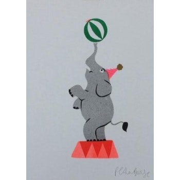 Circus Elly Risograph Print by Petra Boase