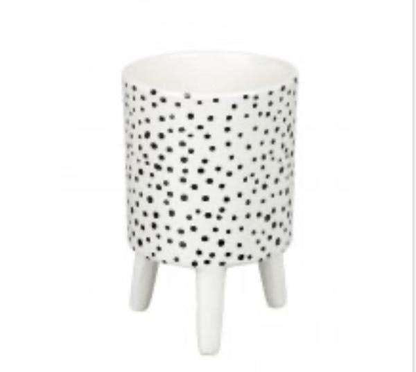 Spotty Planter Black And White by Parlane