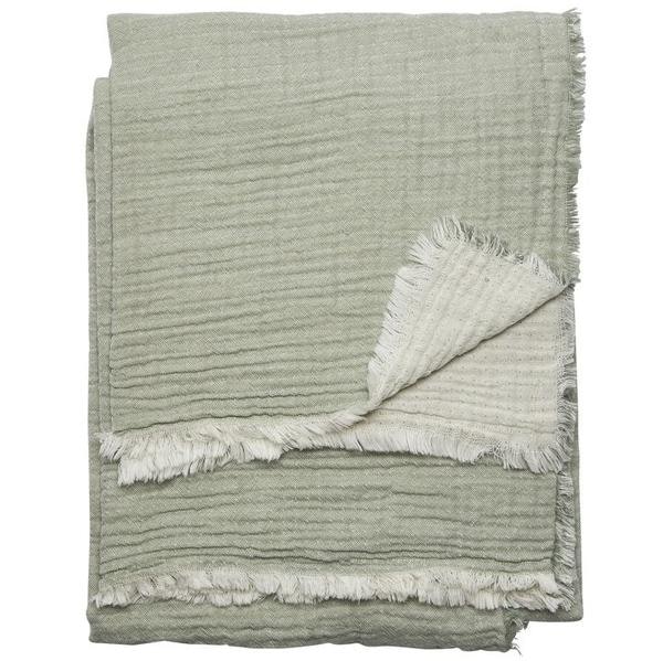 Lightweight Throw Green and Natural by Wikholm Form