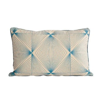 Oblong Geometric Print Cushion by