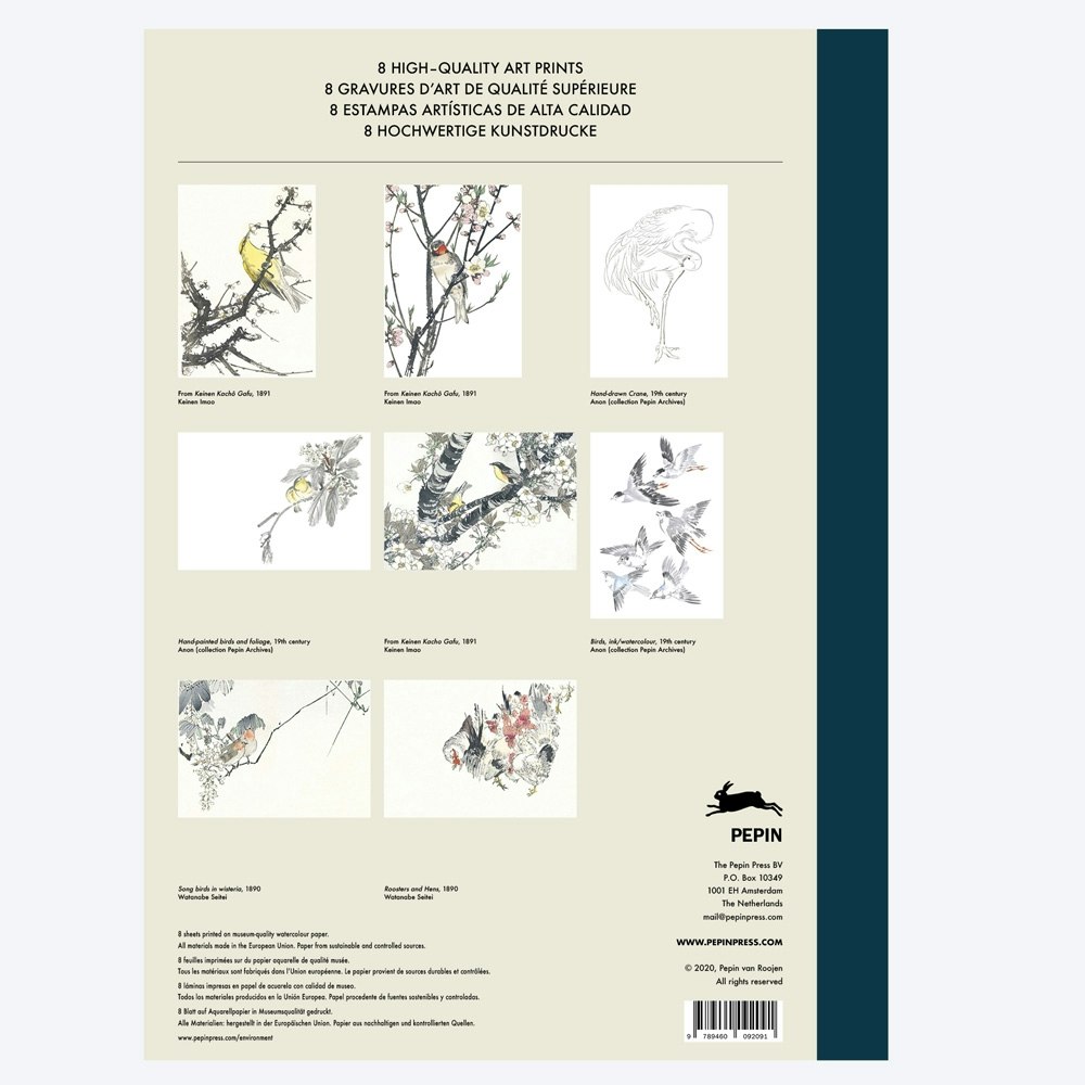 Pepin Press Art Prints Japanese Birds by