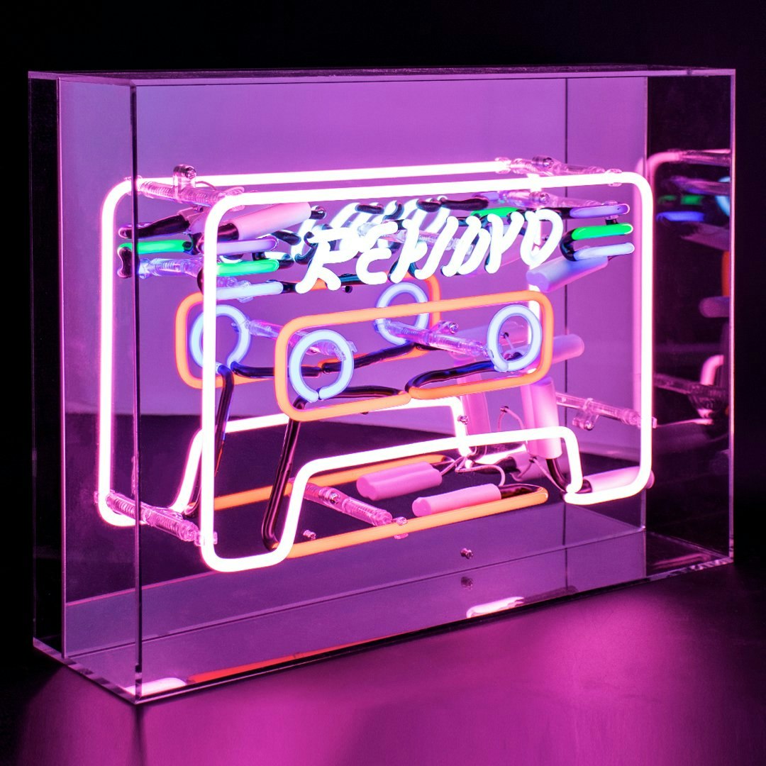 Rewind Acrylic Box Neon Light by Locomocean