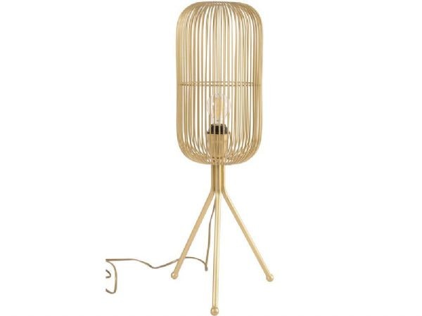 Gold Cage Tripod Lamp by The Libra Company
