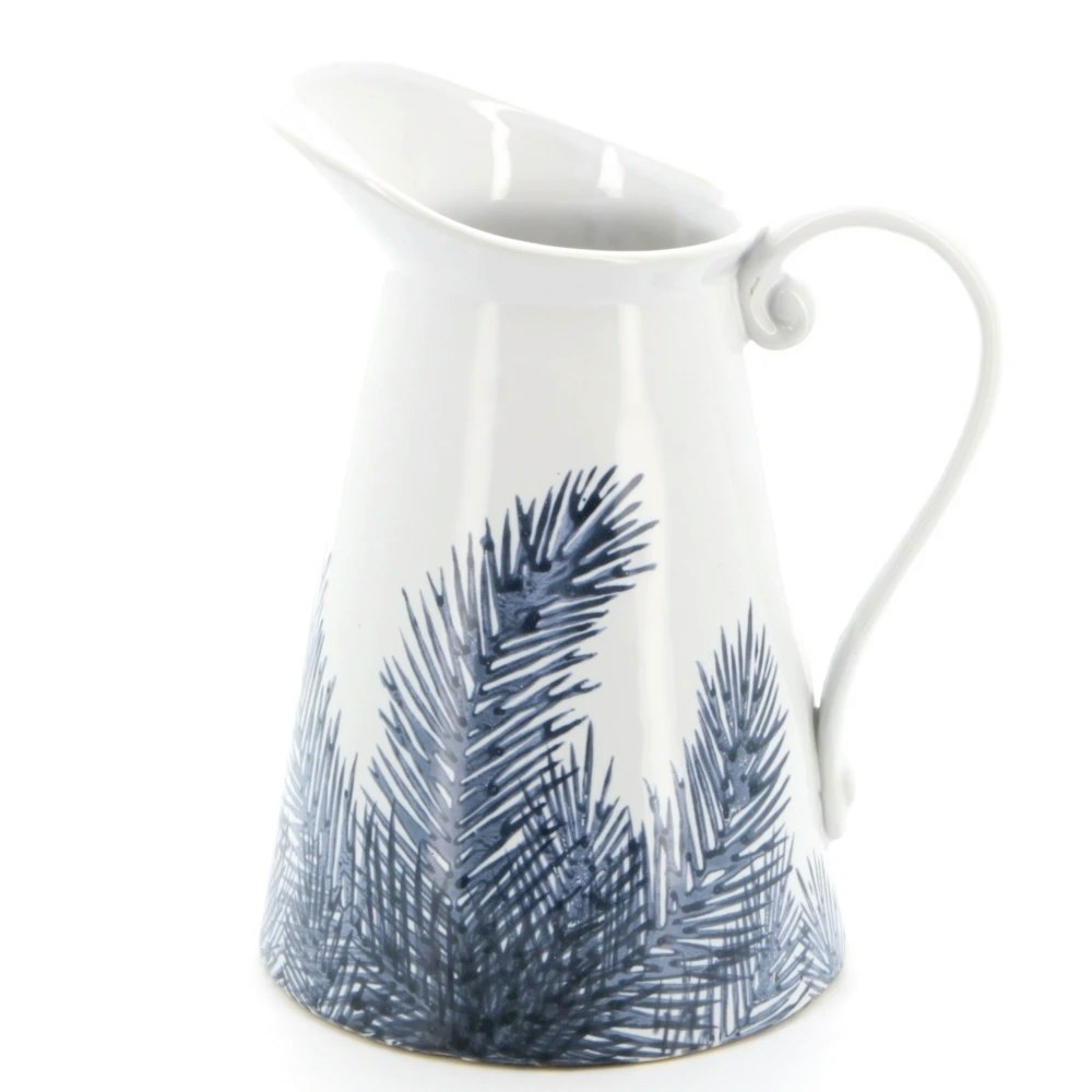 White and Blue Ferns Large Jug by Distinctly Living
