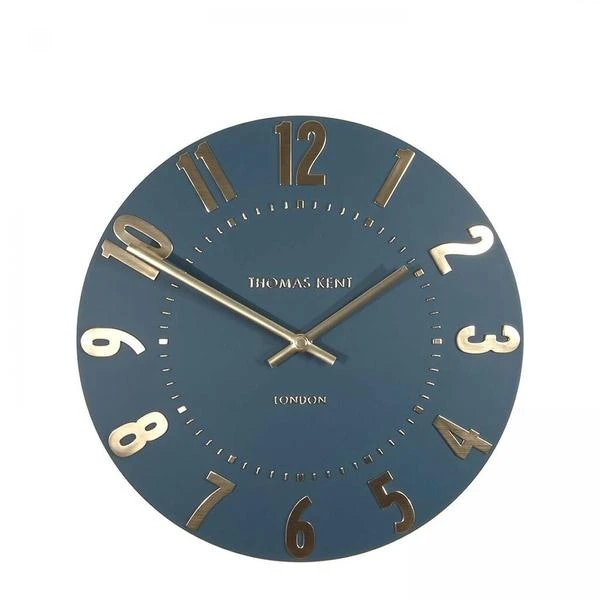 12-inch Dark Berry Blue Wall Clock by Distinctly Living