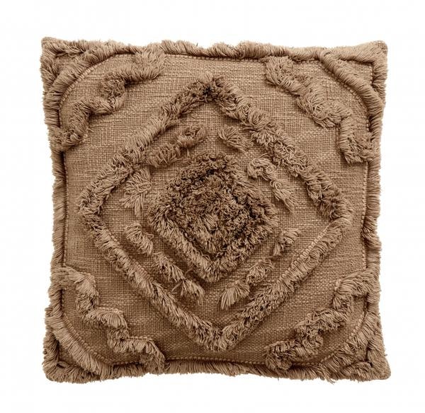 Shaggy Cushion Cover Greyish Brown by Nordal
