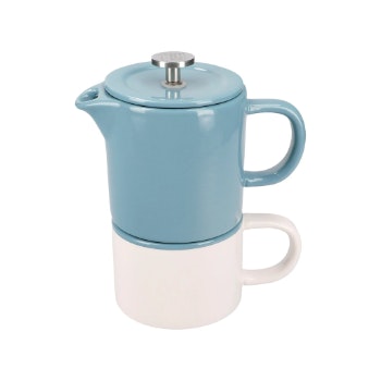 Blue Coffee for One China Cafetiere by Distinctly Living