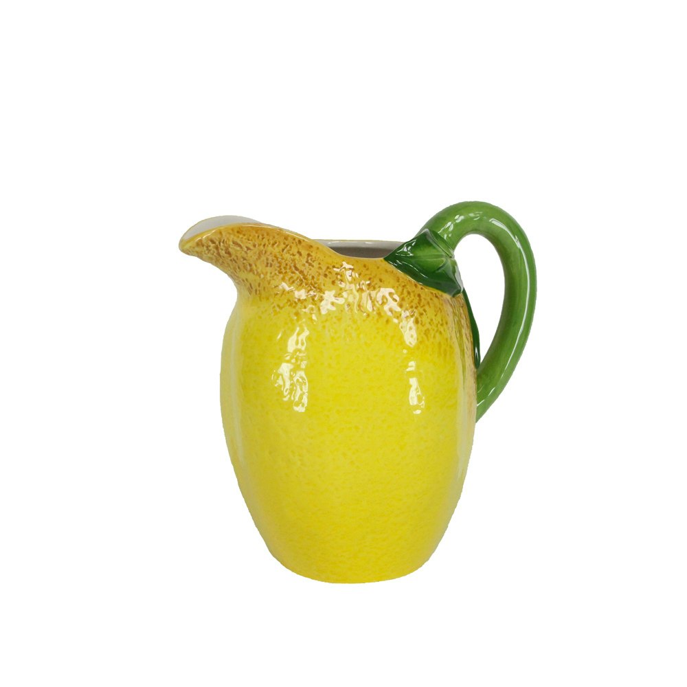 Large Lemon Ceramic Jug - 21cm by Gisela Graham