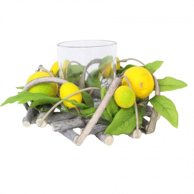 Lemon Twig Tea Light Holder by Gisela Graham
