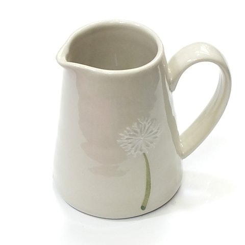 Ceramic Mini Jug With White Flower by Gisela Graham