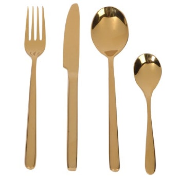 24pc Gold Cutlery Set by