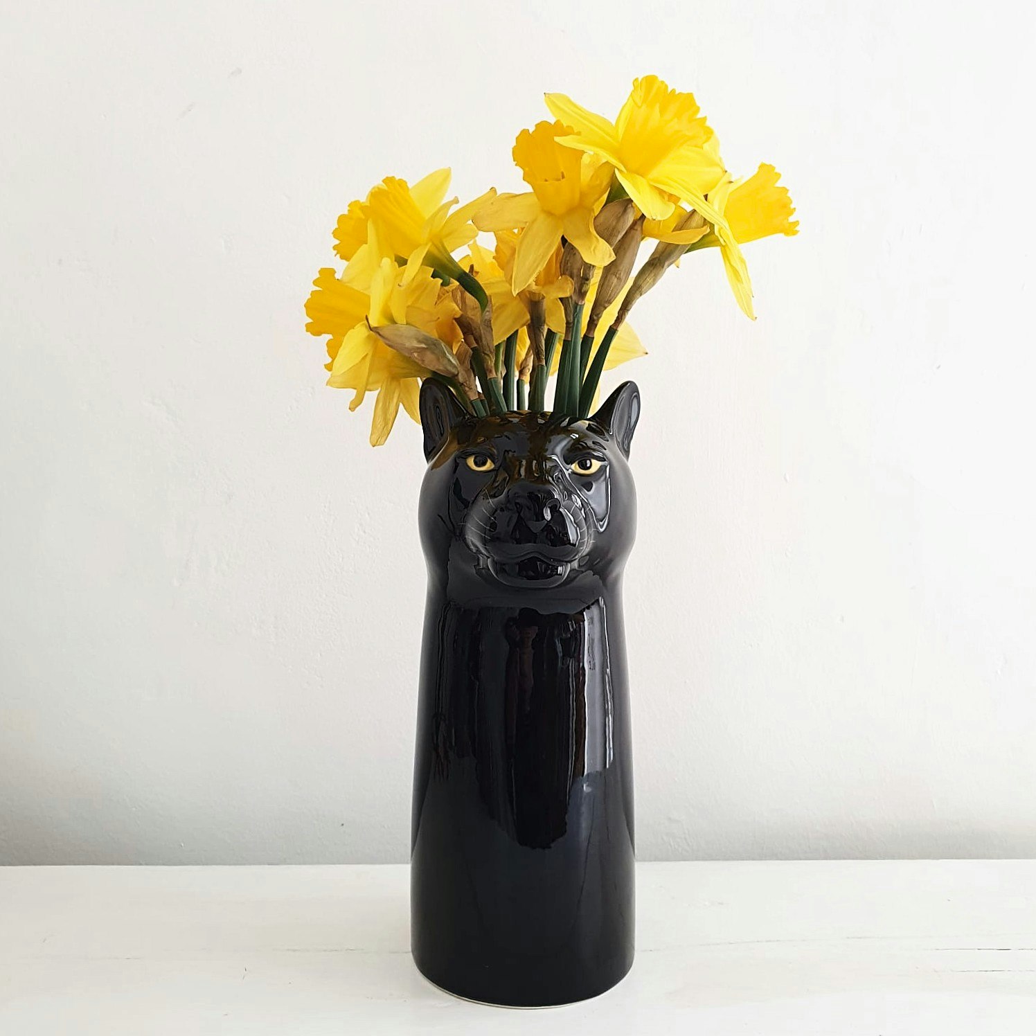 Black Panther Vase by Quail Ceramics