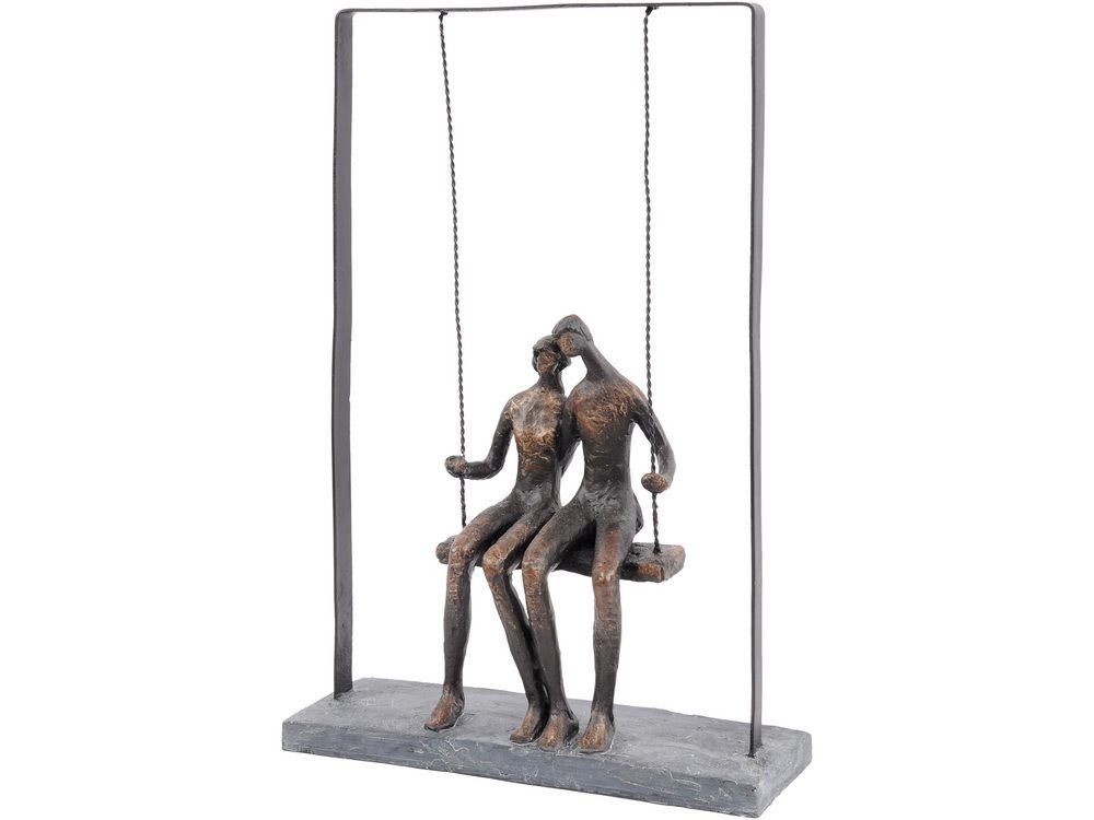 Couple Sitting on Swing Bronze Figurative Sculpture by The Libra Company