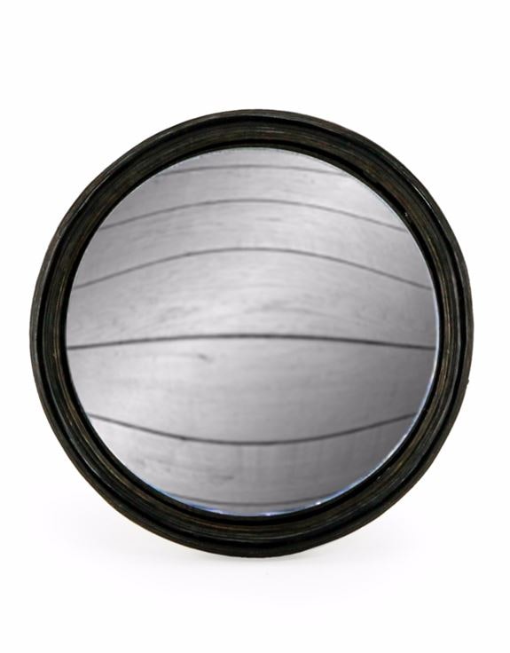 Black Thin Framed Large Convex Mirror (8) by