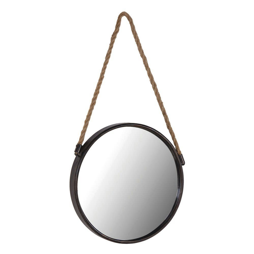 Round Ships Mirror with Rope by Janet Church Interiors