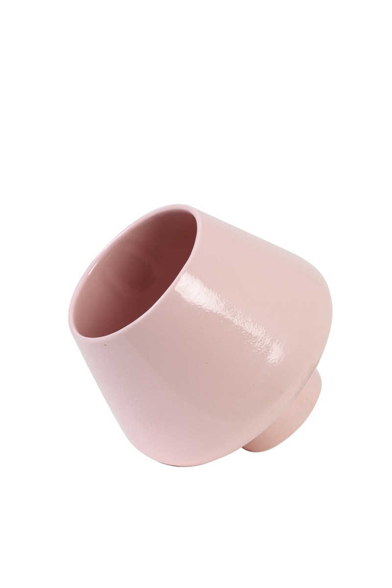 Souma Small Shiny Pink Ceramic Table Lamp by