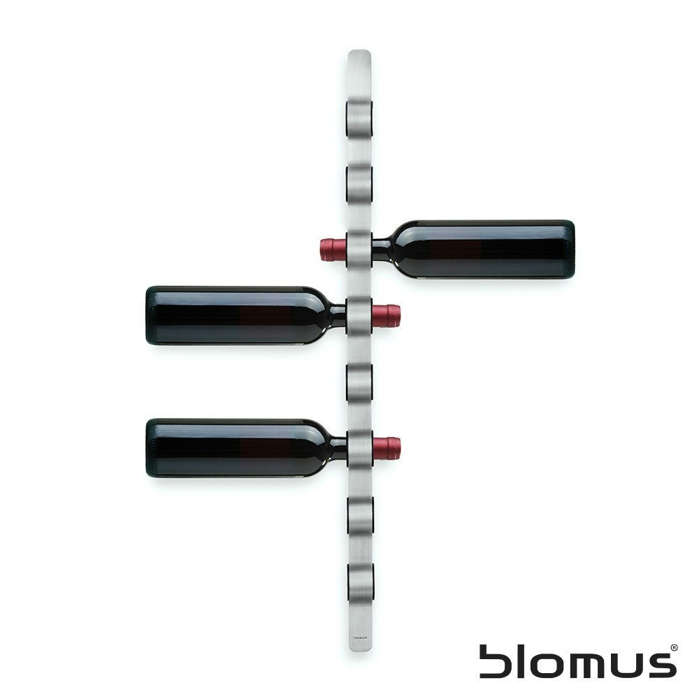 8 Bottle Cioso Wall Mounted Stainless Steel Wine Rack by Blomus