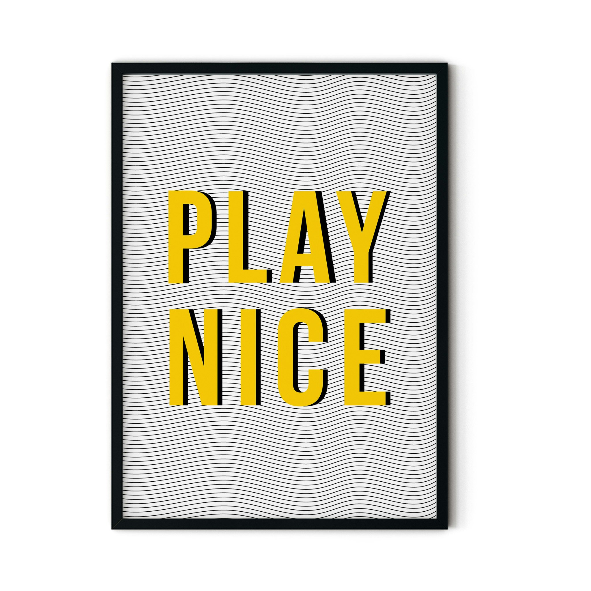 Play Nice A3 Print by Five And Dime