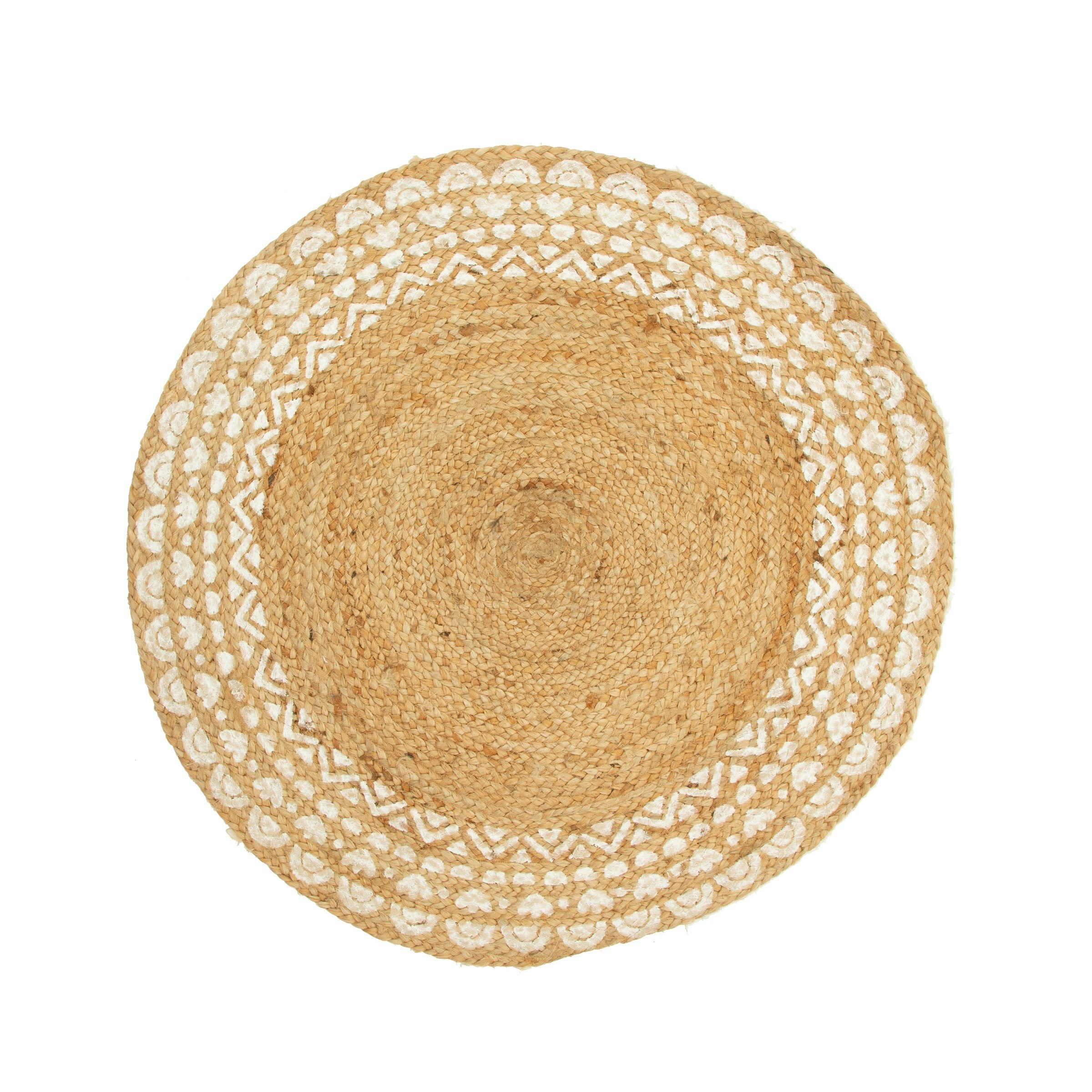 White Jute Rug by Sass & Belle