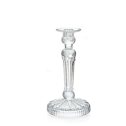 Art Deco Candle Stick Clear by Van Verre