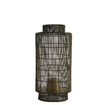 Gruaro Wire Table Lamp In Antique Bronze by