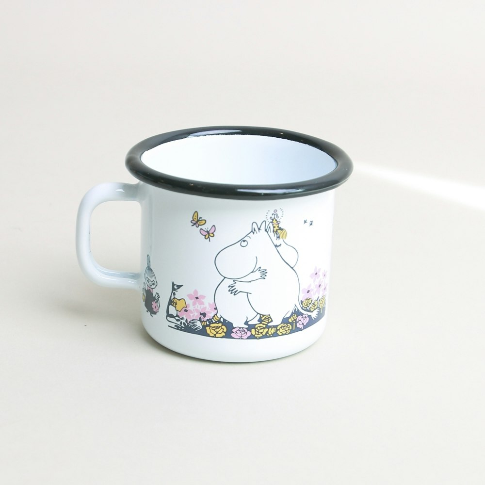 Moomin Enamel Hug Mug White Small Size by Muurla
