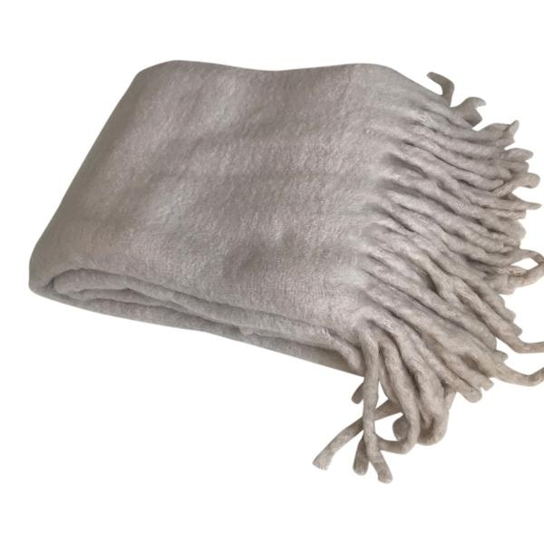 Palest Soft Pink Throw by Maitri