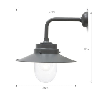 Charcoal Belfast Wall Light by