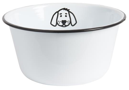 Dog Enamel Large Bowl by Ib Laursen