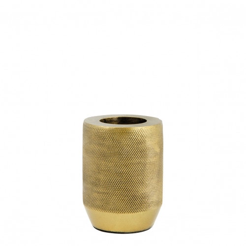 Elayne Antique Brass Candle Holder S by Blanc D'ivoire