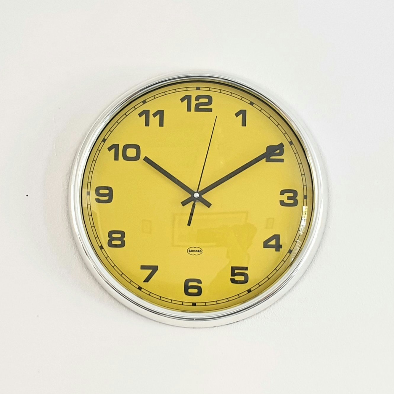 Retro Wall Clock - Hot Yellow by