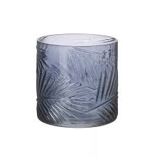 Blue Leaf Print Vase by Parlane