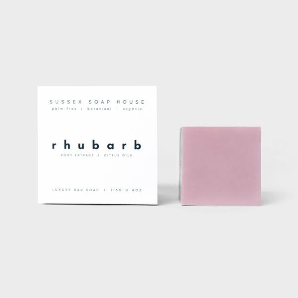 Organic Rhubarb Rejuvenating Soap Cube by sussex soap house