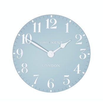 12 Inch Stonewash Blue Arabic Wall Clock by Thomas Kent