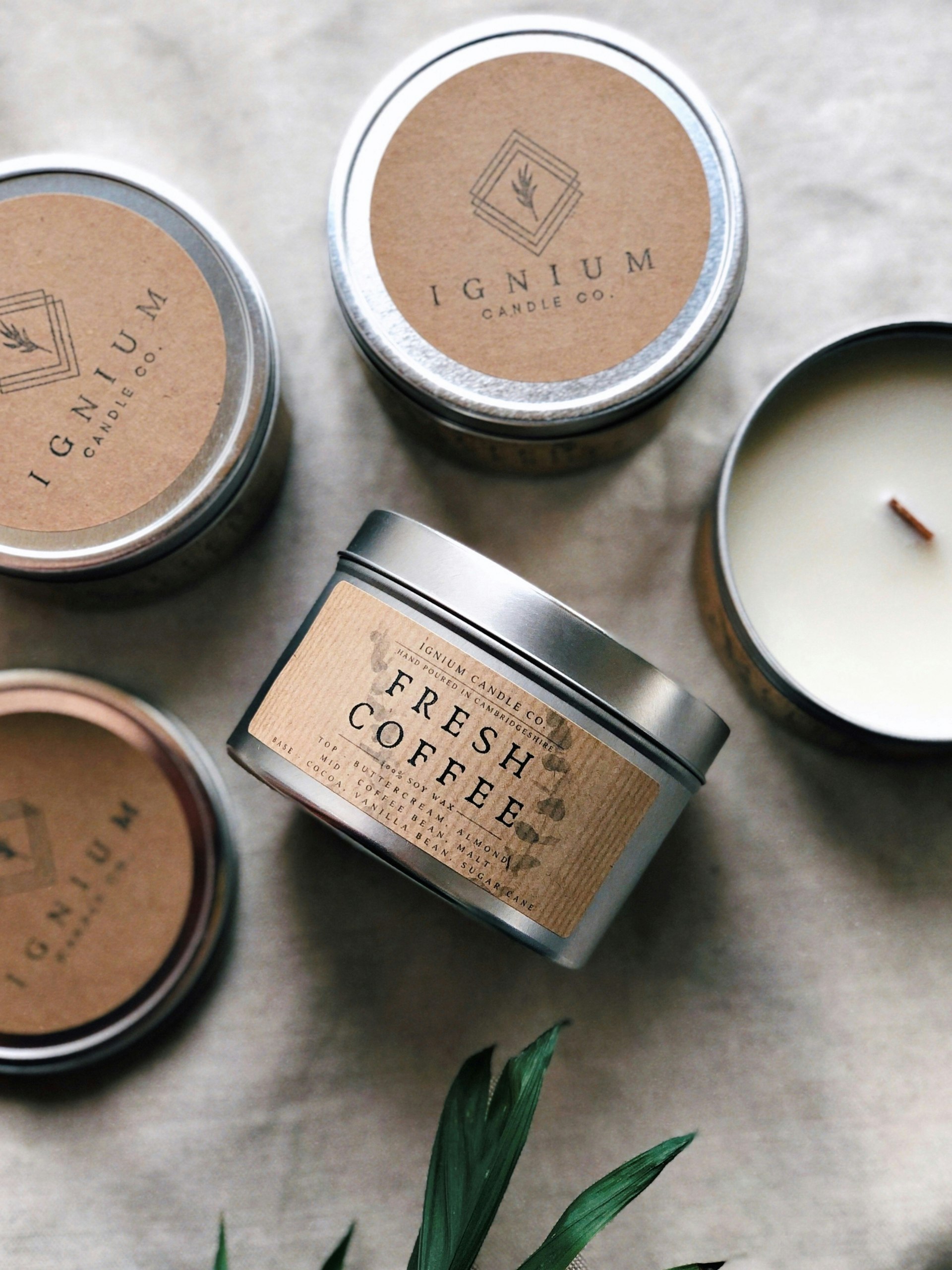 Fresh Coffee Scented Soy Wax Candle by Ignium Candle Co