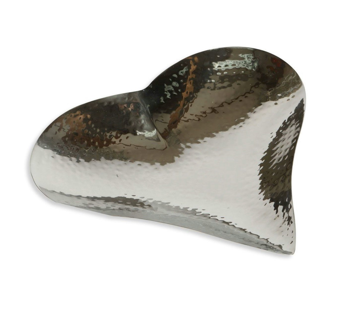 Large Champagne Hammered Heart Dish by Culinary Concepts