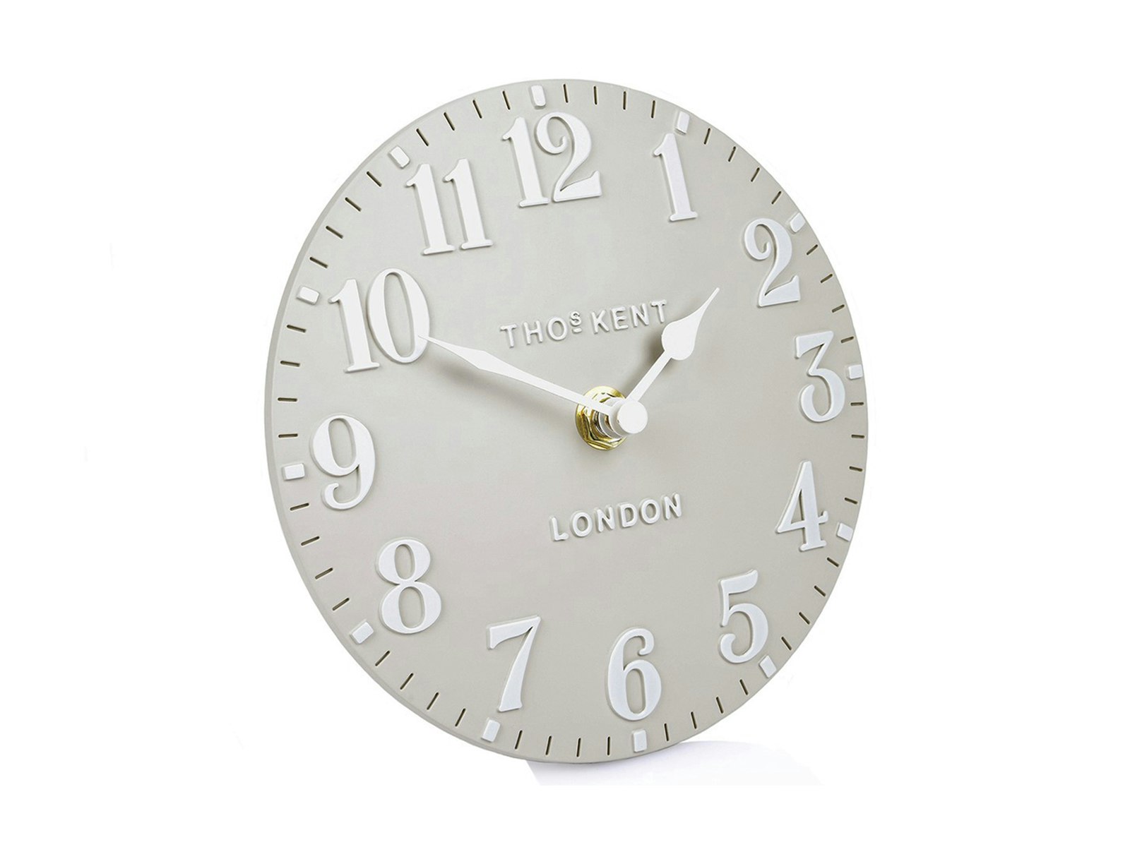 Dove Grey 6 Inch Mantel Clock by Thomas Kent