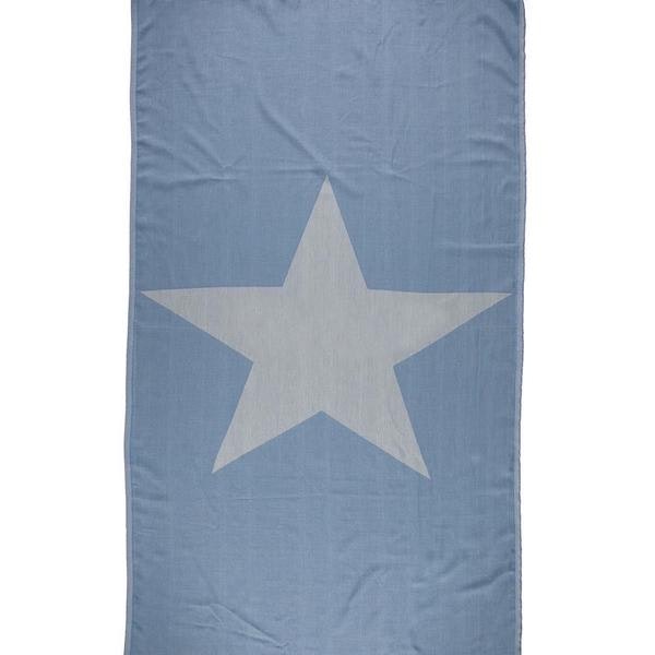 Star Cotton Hamam Towel In Light Blue by Anza