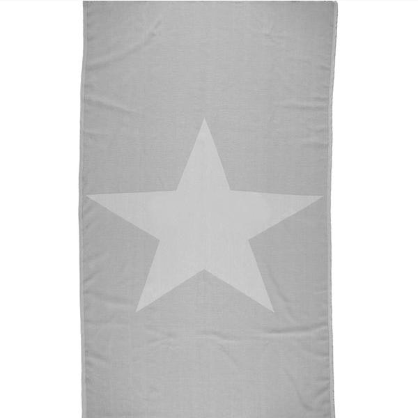 Star Cotton Hamam Towel In Silver Grey by Anza