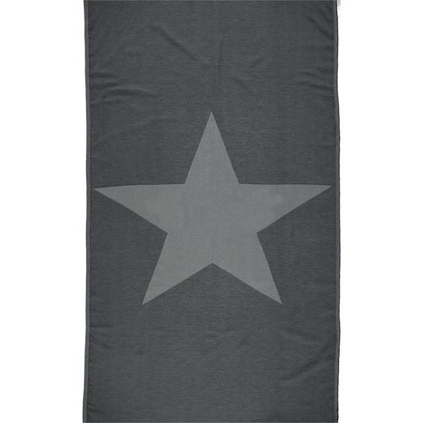 Star Cotton Hamam Towel In Charcoal Grey by Anza