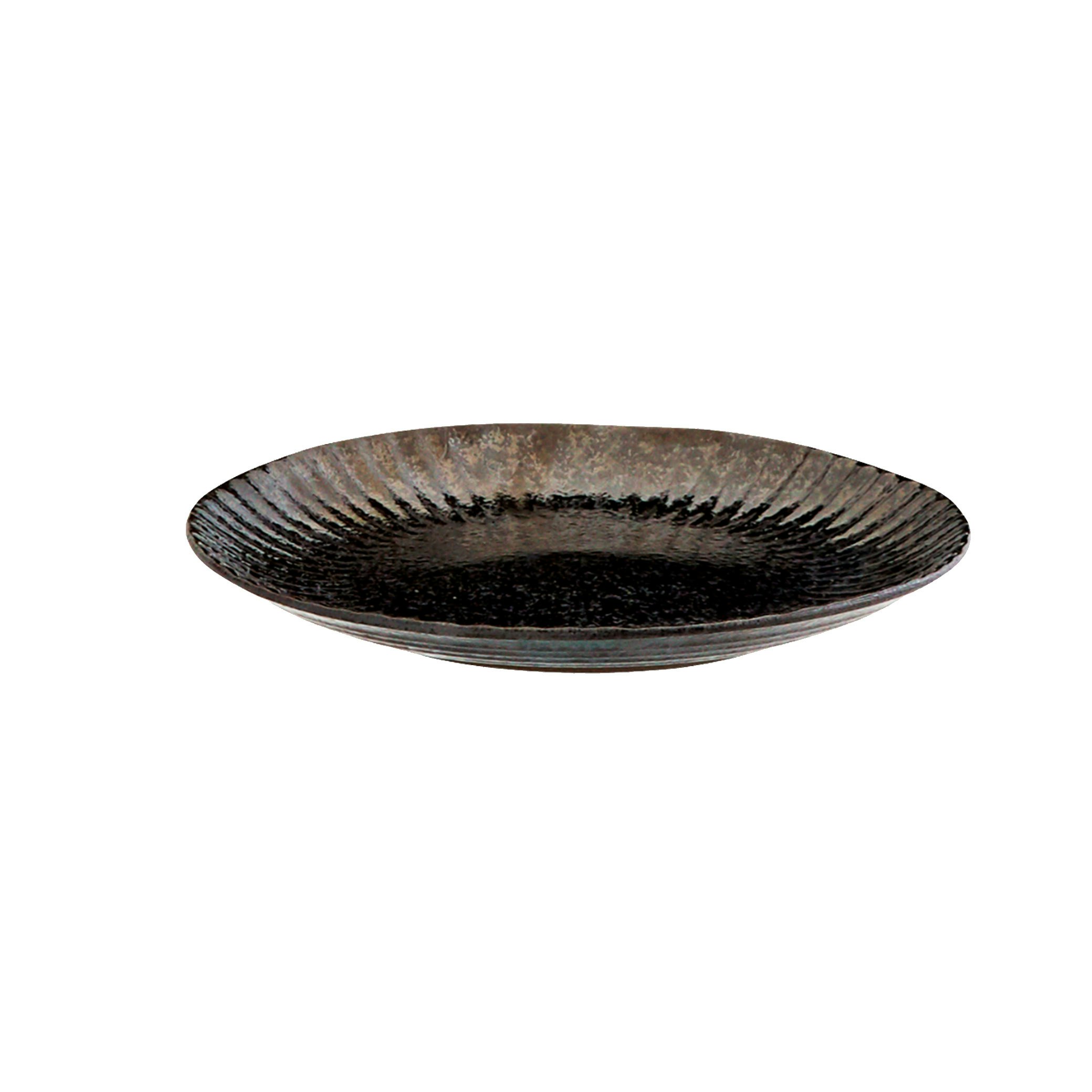 Hand Finished Stoneware Black Lunch Plate by Madam Stoltz